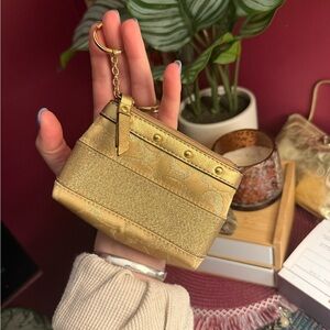 Gold Women's Keychain Wallet